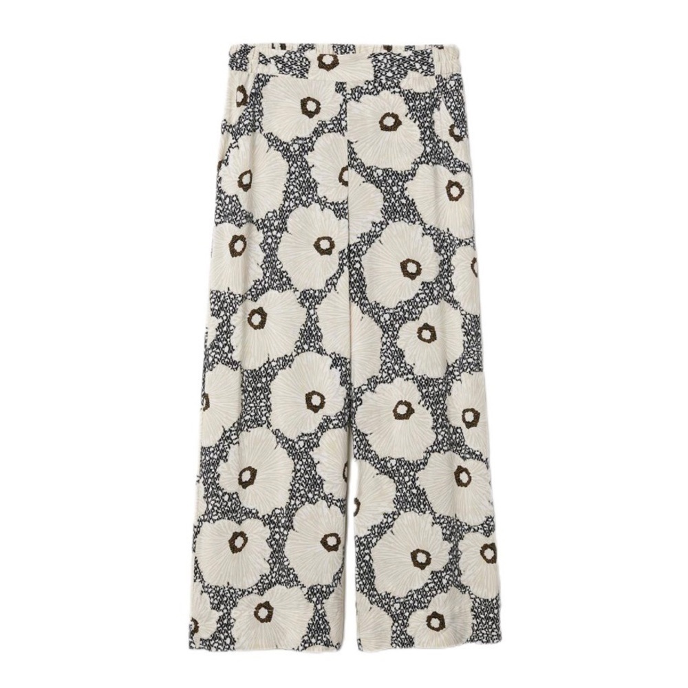 H&M Cropped Floral Wide Leg Pants - Picture 2 of 9
